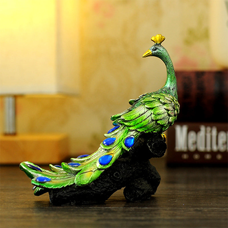 Mascot Resin Craft Peacock Decorative Ornament Creative Gift Home & Office Decor Direct from Manufacturer