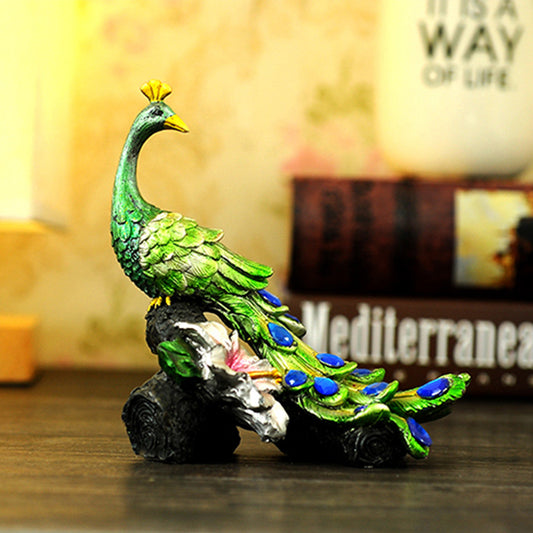 Mascot Resin Craft Peacock Decorative Ornament Creative Gift Home & Office Decor Direct from Manufacturer
