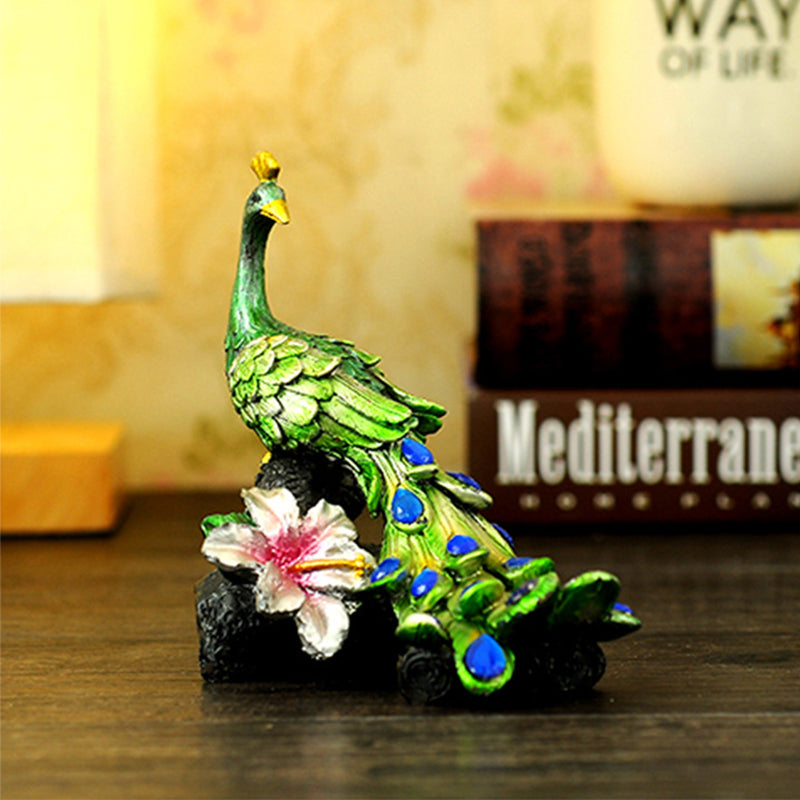 Mascot Resin Craft Peacock Decorative Ornament Creative Gift Home & Office Decor Direct from Manufacturer