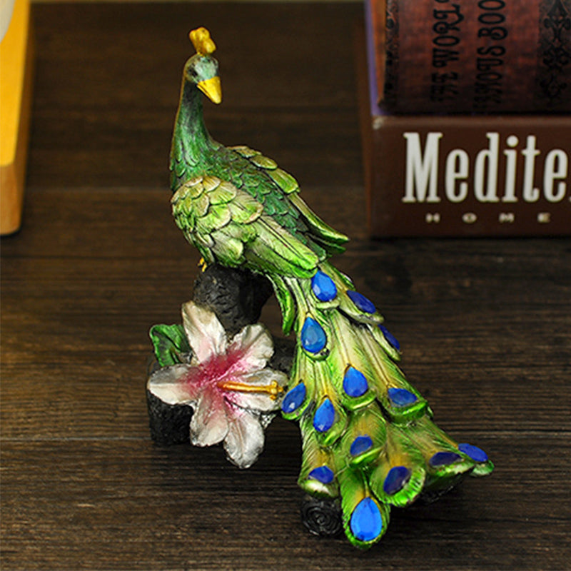 Mascot Resin Craft Peacock Decorative Ornament Creative Gift Home & Office Decor Direct from Manufacturer