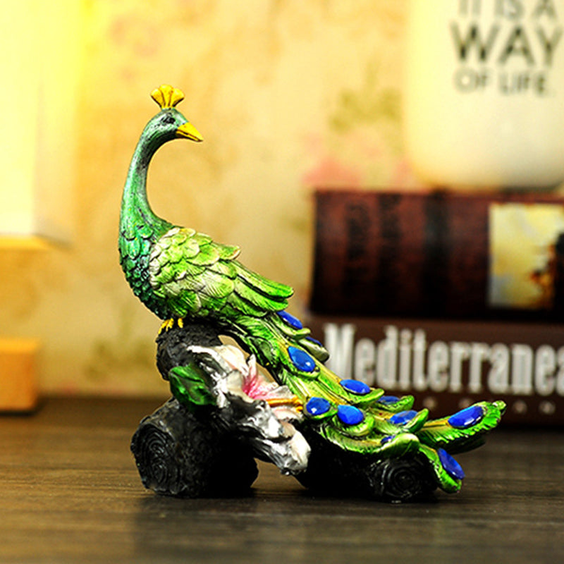 Mascot Resin Craft Peacock Decorative Ornament Creative Gift Home & Office Decor Direct from Manufacturer