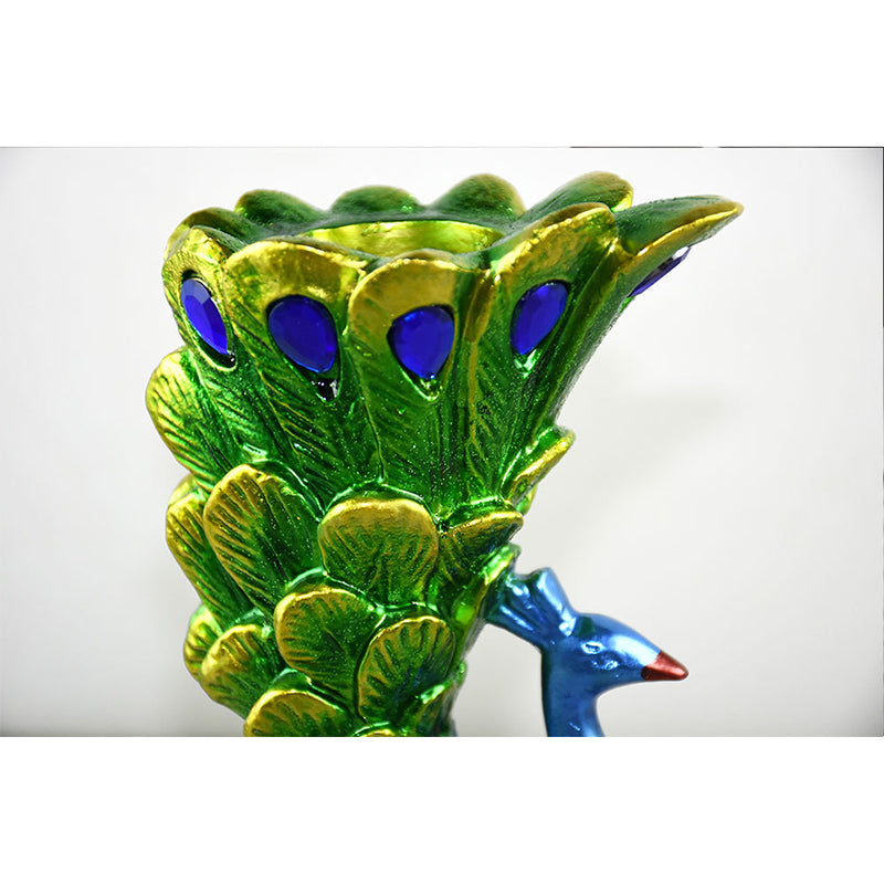 Romantic Restaurant Creative European-Style Peacock Candlestick Resin Craft Indoor Soft Furnishing Home Decor Ornament