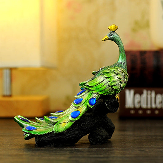 Mascot Resin Craft Peacock Decorative Ornament Creative Gift Home & Office Decor Direct from Manufacturer